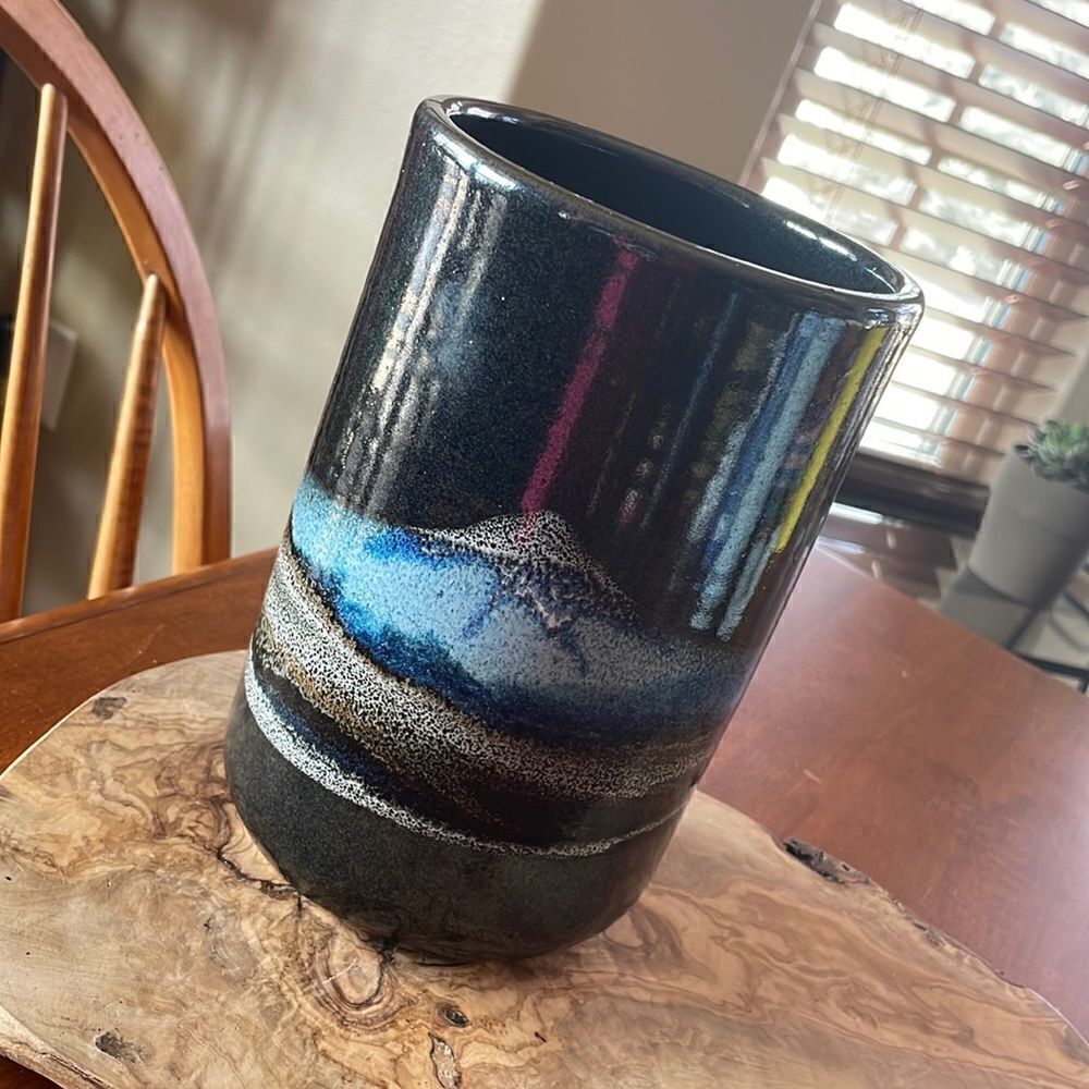 Vintage 1982 Wendt Pottery Mt. St. Helens Volcanic Ash Glazed Crock